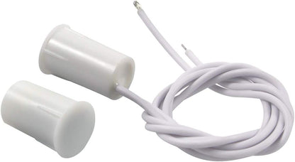 Magnetic Door Switch RC-33 NC Recessed Wired Security Window Door Contact Sensor Alarm White- (5 Sets)