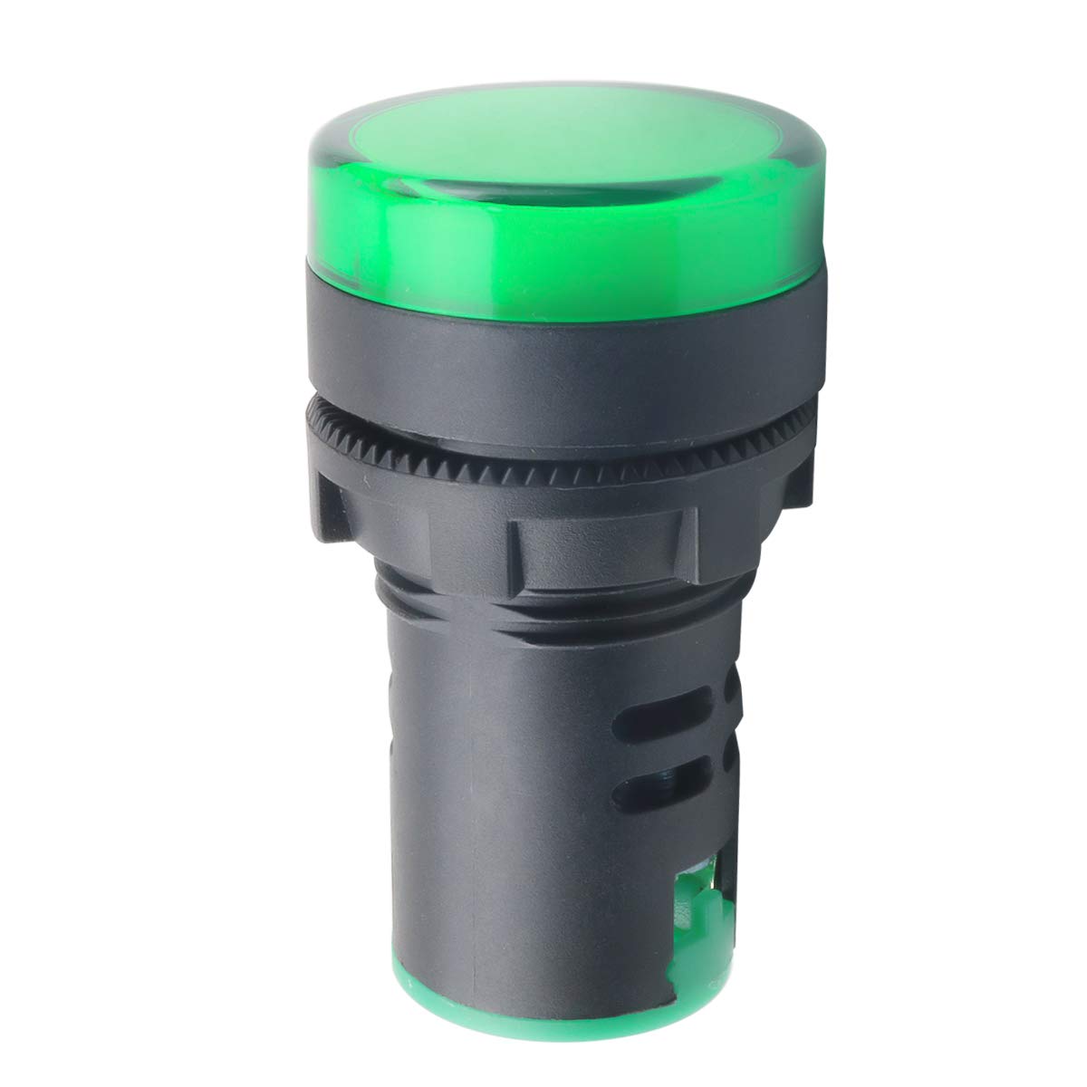 Indicator Light AC/DC 110V 20mA LED Flush Panel Mount Green 10 Pcs