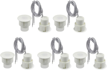 Recessed Door Contacts NC Security Alarm Window Sensors With Magnetic Reed Switch. 3⁄4 Inch Door Contact Position Switches DCS Work with All Access Control and Burglar Alarm Systems White 5pcs