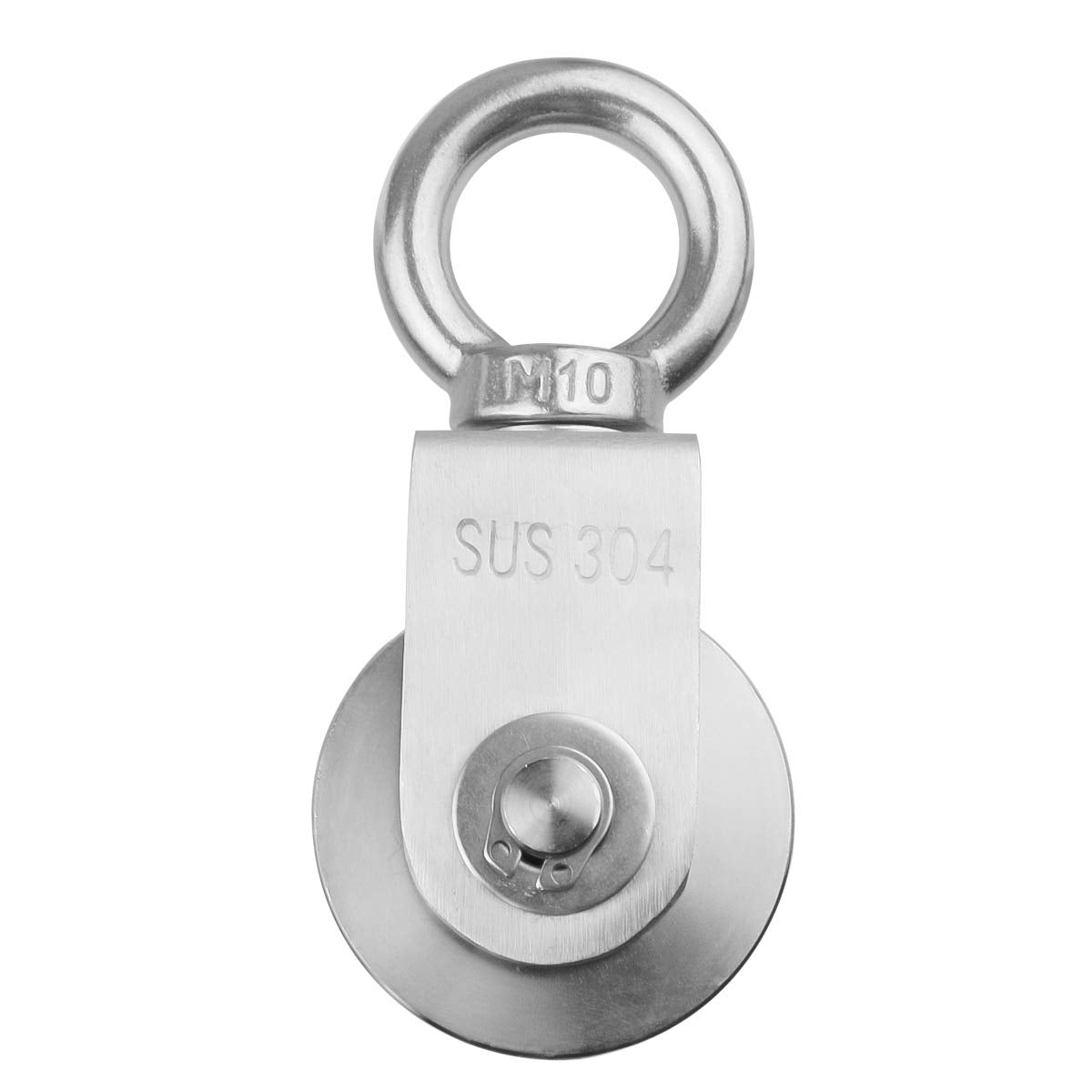 U Type Cable Pulley Wheel, Swivel Single Pulley Block, Stainless Steel, Bearing Inside, Heavy Duty Good for Pulley System Gym Equipment, Loading 1100lb