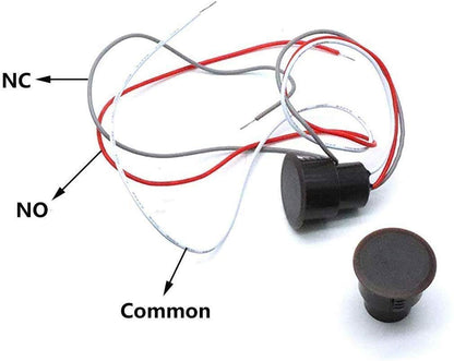 RC-36 NC+NO Recessed Wired Security Window Door Contact Sensor Alarm Magnetic Reed Switch Brown - (5 Sets)