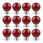 12 PCS Crystal Cabinet Knobs Round Glass Bubbles Knobs Smooth Drawer Pulls Handle for Home, Cabinet, Drawer and Dresser with 3 Different Size Screws, 30MM (Amber)