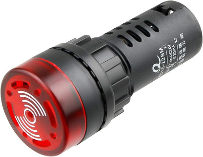 24V Flash Buzzer Alarm Beep LED Indicator Signal Lamp Warning Lights Red 10Pcs
