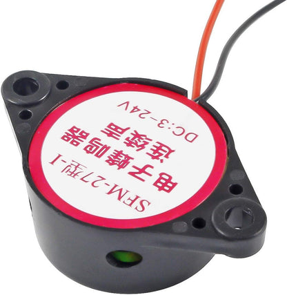 10PCS SFM-27 DC 3-24V Alarm Siren Electronic Piezo Active Buzzer, 95dB High Decibel Continuous Beep Speaker for Arduino