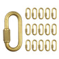 Brass Quick Links D Shape Locking Quick Chain Repair Links M4 5/32 inch Pack of 15