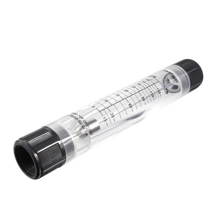 Inline Clear Acrylic Water Flowmeter 1PT Dia Threads G-25 4-40 GPM 15-150 LPM