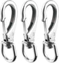 Stainless Steel Swivel Eye Snap Hook, 3 Pack (4.6 Inch) Heavy Duty Flag Clips for Flagpole Rope, Diving Clips Spring Hooks for Bird Feeders, Pet Chains, Dog Tie-Out Cable, Keychains