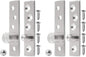 3 Inch Length Offset-Axes Rotating Hinge 360 Degree Door Pivot Hinge Concealing Up Down Shaft Hinges, Stainless Steel Brushed Nickel 2 Pcs