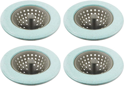 Kitchen Silicone Sink Strainer Garbage Disposal Strainer Sink Drain Catcher Plug Drain Cover Kitchen Sink Basket for Kitchen Sinks Silicone Green 4 Pack