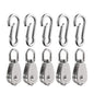 3Pcs 304 Stainless Steel M32 Single Pulley Block, Wire Rope Hanging Wire Towing Wheel, with 3Pcs Spring Snap Hook