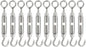 10 Pcs M4/5/32 Hook and Eye Turnbuckle 304 Stainless Steel Turnbuckles for Cables Wire Rope Tension for DIY String Light Picture Hanging Fence Gate Wire Tent Rope