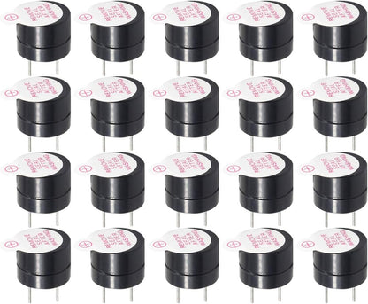 DC 3V Active Buzzer 2 Terminals for Arduino Raspberry Pi,Magnetic Electronic Continous Long Beep Tone Alarm Sounder Pack of 20
