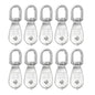 3Pcs 304 Stainless Steel M32 Single Pulley Block, Wire Rope Hanging Wire Towing Wheel, with 3Pcs Spring Snap Hook