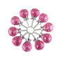 Round Shape Crystal Glass 30mm Kitchen Cabinet Door Drawer Knob Cupboard Dresser Wardrobe Pull Handle with Screws, 10Pcs Black