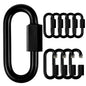 Stainless Steel Chain Quick Links- Locking Carabiners, Chain Hooks, Twist Key Ring Screw Chain Link,Black