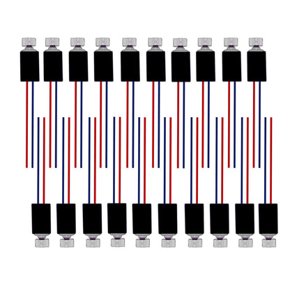 20Pcs DC 3V 3500RPM Pager Cell Phone Micro Vibration Motor 4mm x 8mm(Black)