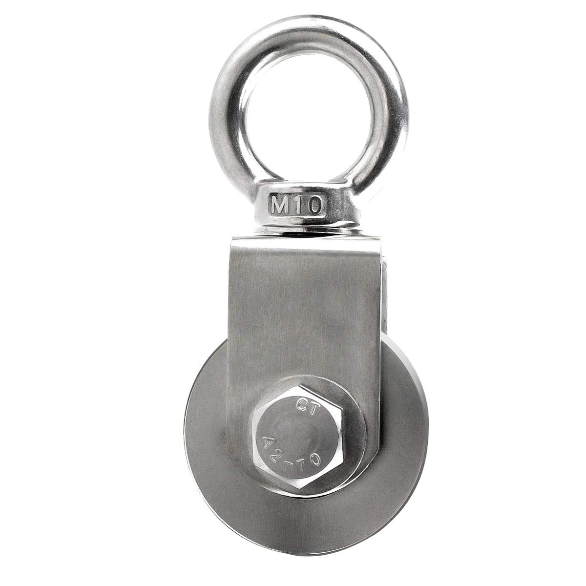U Cable Pulley Wheel, Swivel Single Pulley Block, Stainless Steel, Bearing Inside, Heavy Duty Good for Pulley System Gym Equipment, Loading 1100lb