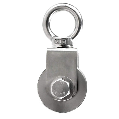 U Cable Pulley Wheel, Swivel Single Pulley Block, Stainless Steel, Bearing Inside, Heavy Duty Good for Pulley System Gym Equipment, Loading 1100lb