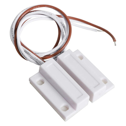 5 Sets of Sensor Alarm Magnetic Reed Switch MC-38B NC and NO Embedded Magnetic Gap Switch White for Door and Window Sensors for Home Security