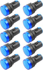 12V 20mA Energy Saving LED Indicator Light Blue 10 Pcs