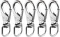 Stainless Steel Swivel Eye Snap Hook M5(1#) Scuba Diving Clips (3-1/2 x 1-1/4 Inch) Marine Boat Hardware Spring Buckle for Bird Feeders, Pet Chains, Dog Tie-Out Cable, Keychains and More 5-Pac