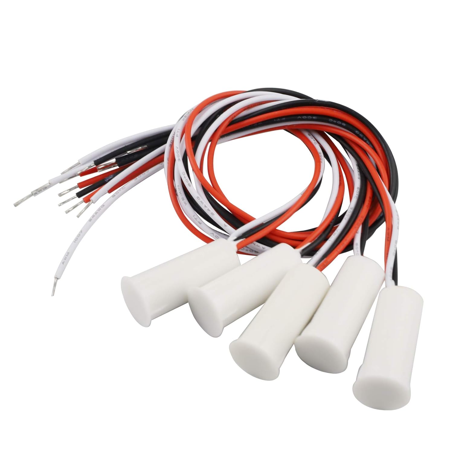 RC-35 NC & NO Wired Magnetic Door Window Contact Sensor Switch Contact Sensor Alarm Magnetic Reed Switch White - (5 Sets)