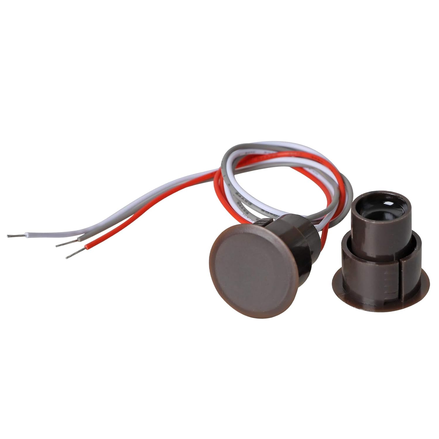 RC-36 NC+NO Recessed Wired Security Window Door Contact Sensor Alarm Magnetic Reed Switch Brown - (5 Sets)