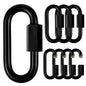 Stainless Steel Chain Quick Links- Locking Carabiners, Chain Hooks, Twist Key Ring Screw Chain Link,Black