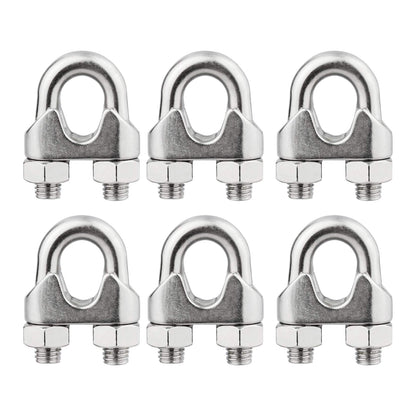 1/16 Inch M2 Stainless Steel Wire Rope Cable Clip Clamp Pack of 20