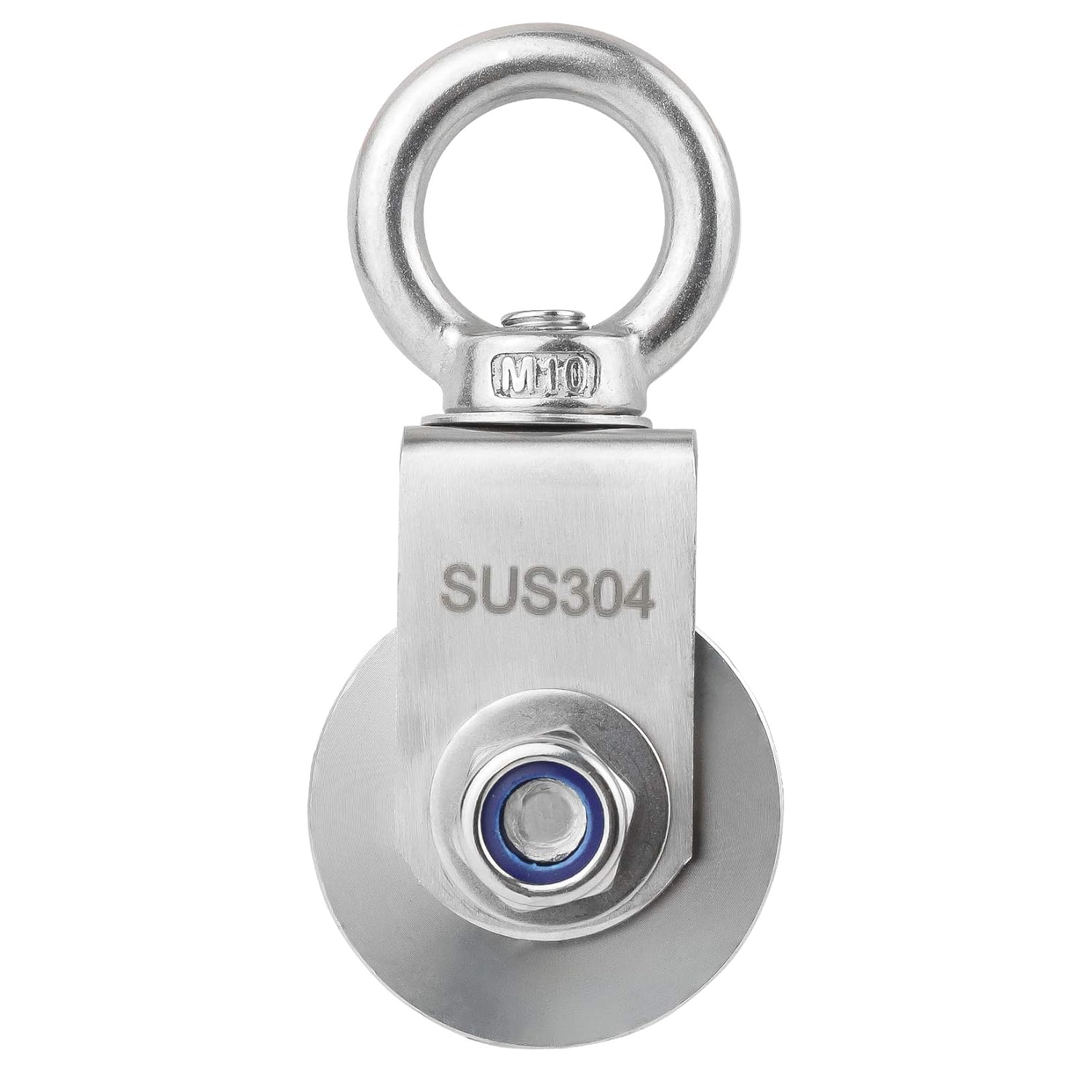 V Type Cable Pulley Wheel, Swivel Single Pulley Block, Stainless Steel, Bearing Inside, Heavy Duty Good for Pulley System Gym Equipment, Loading 1100lb