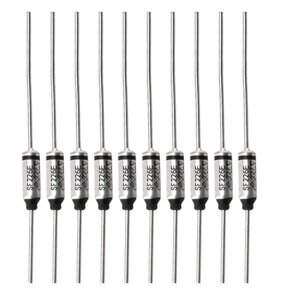 SF70E-73 Degree Metal Thermal Cutoffs Thermal Fuse 10A 250V for Motor Transformer Electric Industrial Home Appliance 10Pcs
