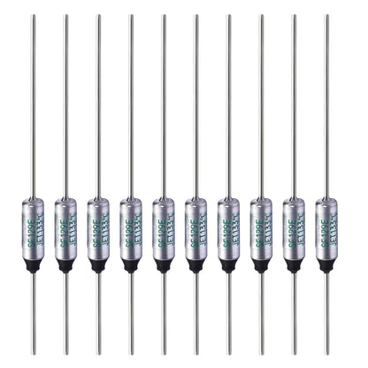 SF70E-73 Degree Metal Thermal Cutoffs Thermal Fuse 10A 250V for Motor Transformer Electric Industrial Home Appliance 10Pcs