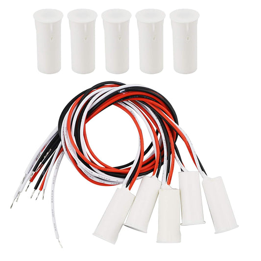 RC-35 NC & NO Wired Magnetic Door Window Contact Sensor Switch Contact Sensor Alarm Magnetic Reed Switch White - (5 Sets)