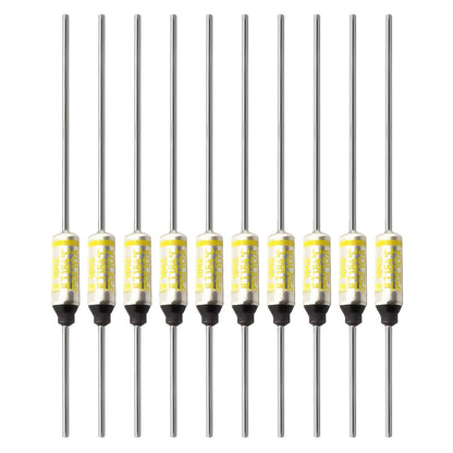 SF70E-73 Degree Metal Thermal Cutoffs Thermal Fuse 10A 250V for Motor Transformer Electric Industrial Home Appliance 10Pcs