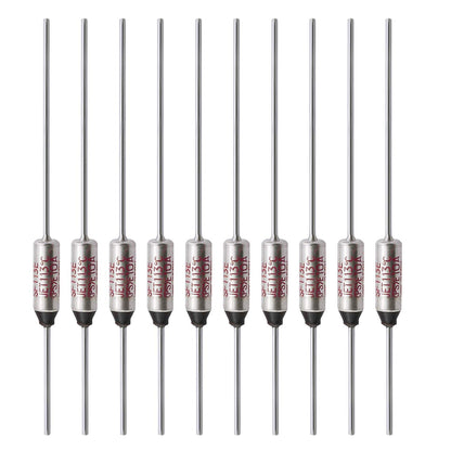 SF70E-73 Degree Metal Thermal Cutoffs Thermal Fuse 10A 250V for Motor Transformer Electric Industrial Home Appliance 10Pcs
