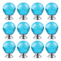 12 PCS Crystal Cabinet Knobs Round Glass Bubbles Knobs Smooth Drawer Pulls Handle for Home, Cabinet, Drawer and Dresser with 3 Different Size Screws, 30MM (Amber)