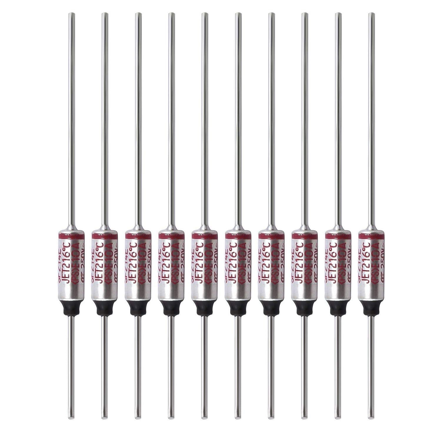SF70E-73 Degree Metal Thermal Cutoffs Thermal Fuse 10A 250V for Motor Transformer Electric Industrial Home Appliance 10Pcs