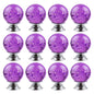 12 PCS Crystal Cabinet Knobs Round Glass Bubbles Knobs Smooth Drawer Pulls Handle for Home, Cabinet, Drawer and Dresser with 3 Different Size Screws, 30MM (Amber)