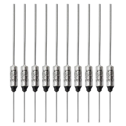 SF70E-73 Degree Metal Thermal Cutoffs Thermal Fuse 10A 250V for Motor Transformer Electric Industrial Home Appliance 10Pcs