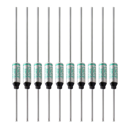 SF70E-73 Degree Metal Thermal Cutoffs Thermal Fuse 10A 250V for Motor Transformer Electric Industrial Home Appliance 10Pcs