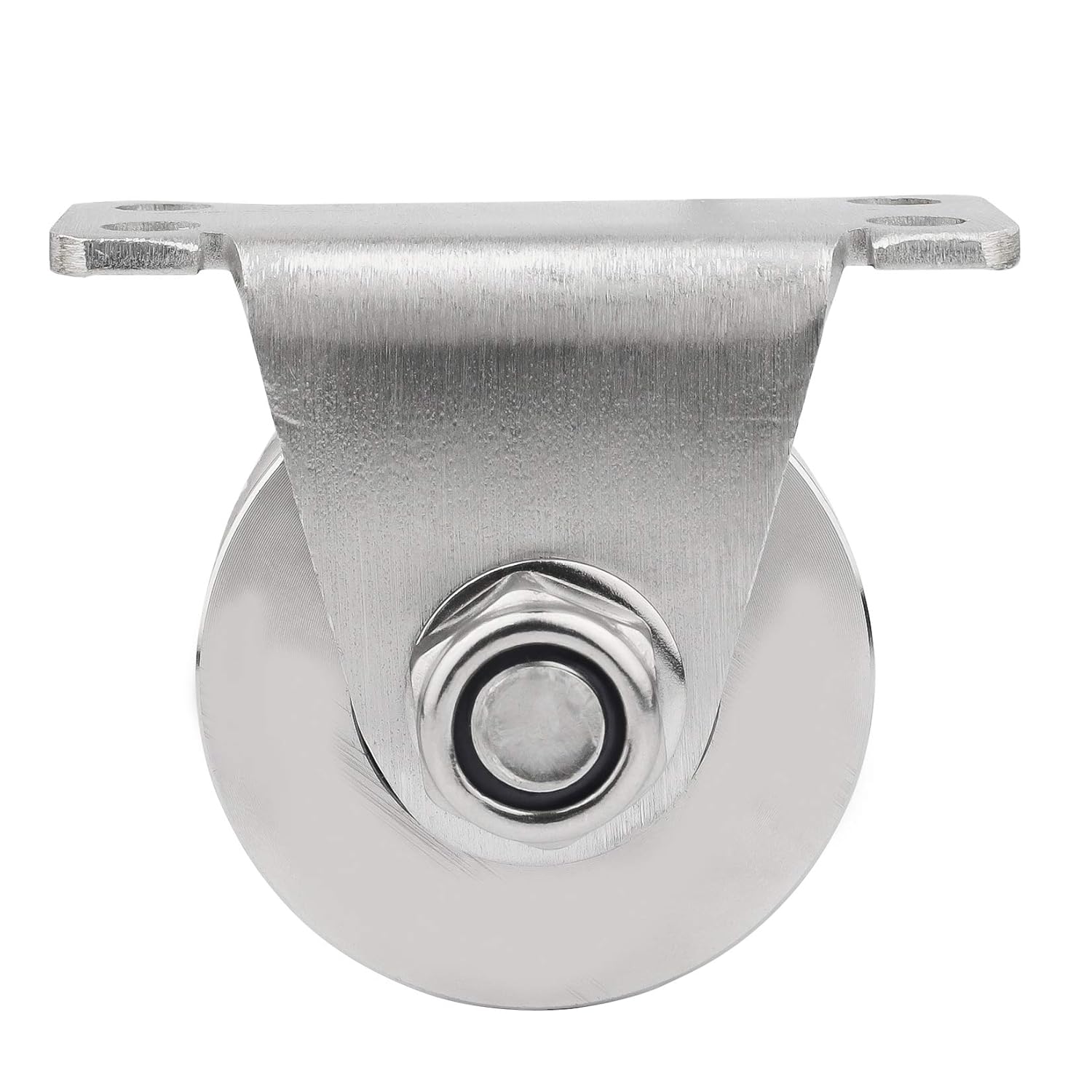 1 Piece Groove Wheel Pulley 304 Stainless Steel Pulley Block Super Silent Detachable Duplex Bearing for DIY Gym Equipment, Sliding Gate with Mounting Screws and Expansion Pipes U Type