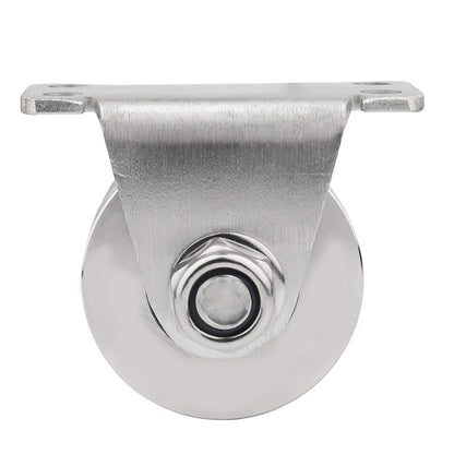 1 Piece Groove Wheel Pulley 304 Stainless Steel Pulley Block Super Silent Detachable Duplex Bearing for DIY Gym Equipment, Sliding Gate with Mounting Screws and Expansion Pipes U Type