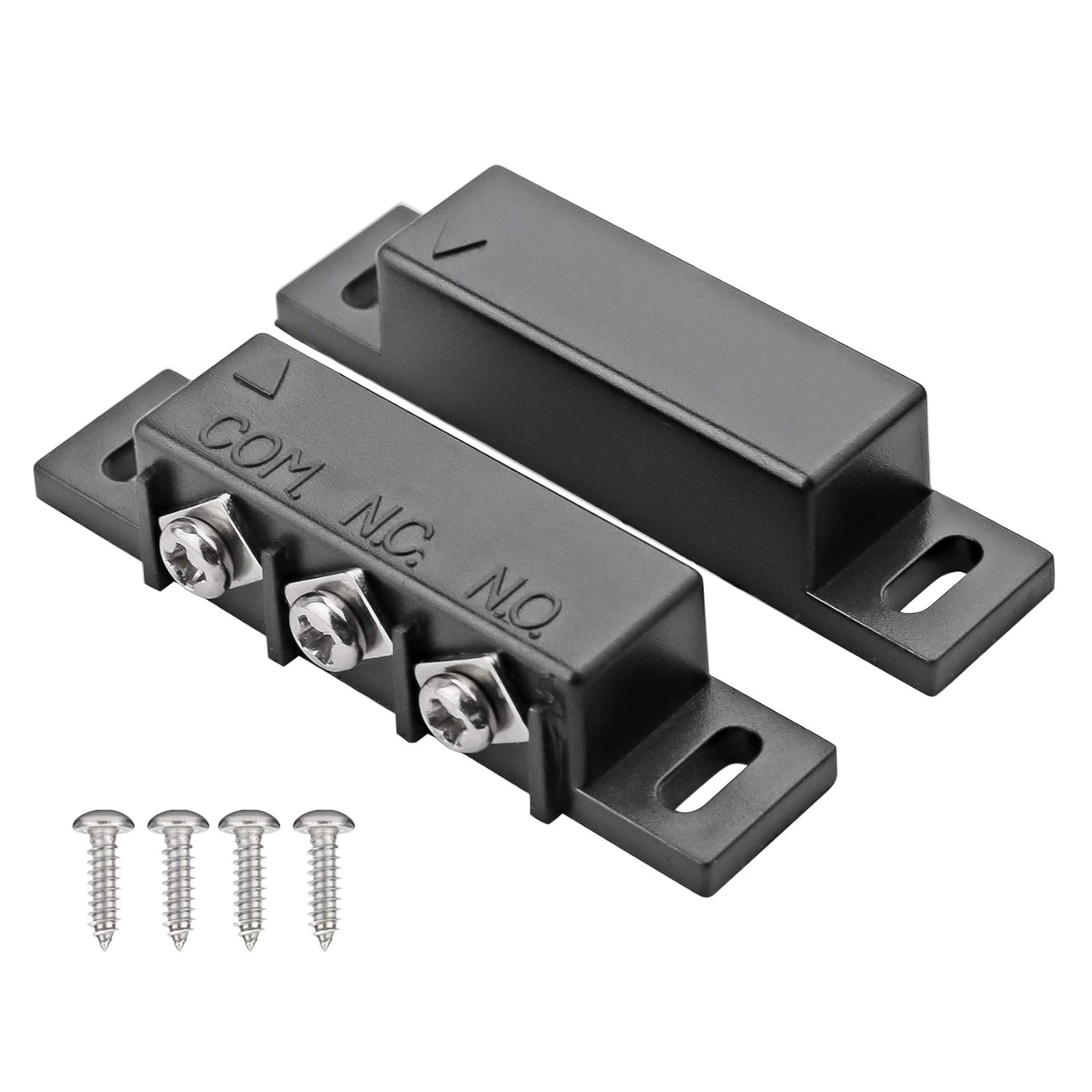 5Sets MC-31B Magnetic Reed Switch Wired Surface Mount Normally Open Closed NC NO Door Contact Sensor Alarm Magnetic Door Switch Black