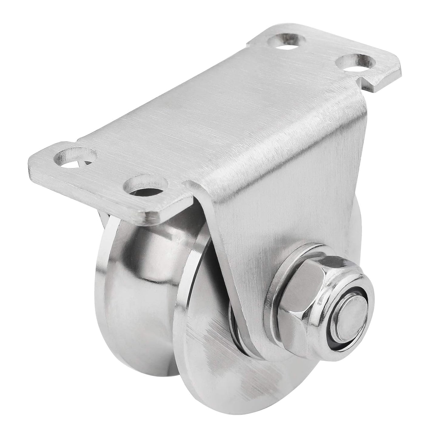 1 Piece Groove Wheel Pulley 304 Stainless Steel Pulley Block Super Silent Detachable Duplex Bearing for DIY Gym Equipment, Sliding Gate with Mounting Screws and Expansion Pipes U Type