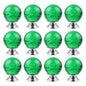 12 PCS Crystal Cabinet Knobs Round Glass Bubbles Knobs Smooth Drawer Pulls Handle for Home, Cabinet, Drawer and Dresser with 3 Different Size Screws, 30MM (Amber)