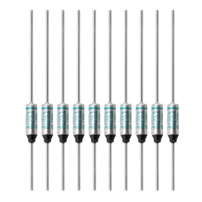 SF70E-73 Degree Metal Thermal Cutoffs Thermal Fuse 10A 250V for Motor Transformer Electric Industrial Home Appliance 10Pcs